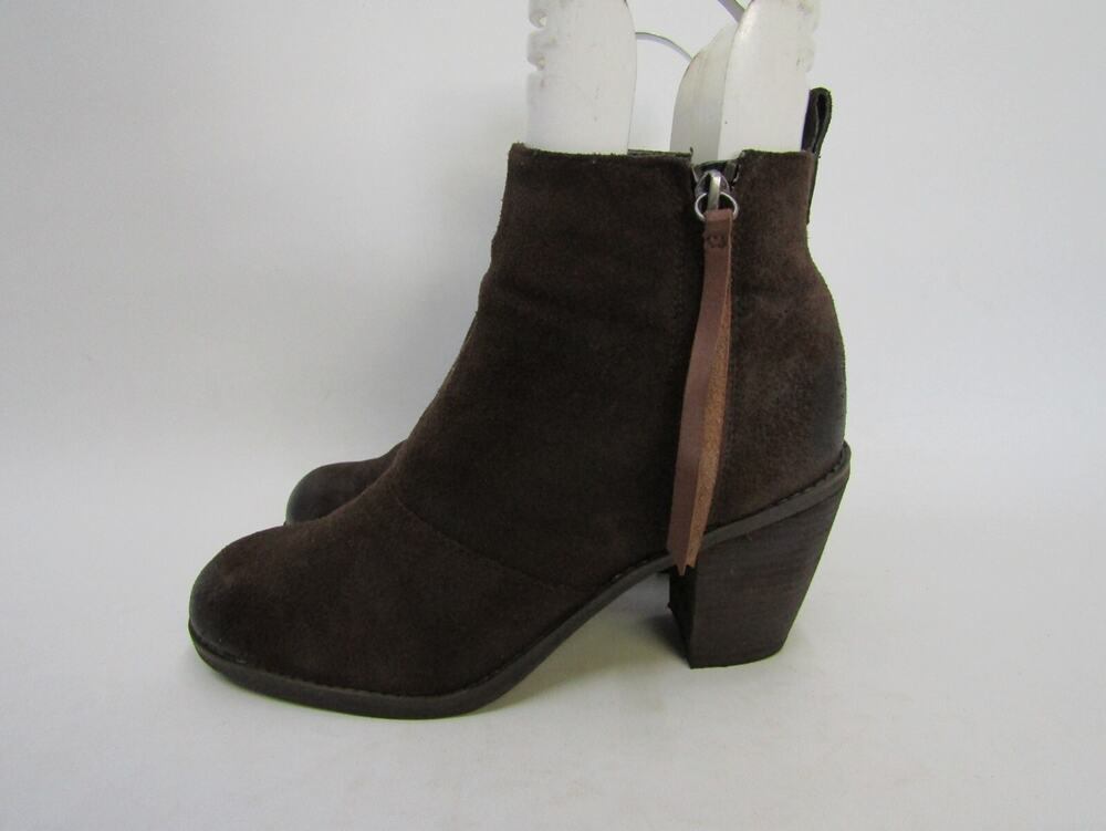 Dolce Vita Womens Size 8.5 M Brown Suede Zip Ankle Fashion Boots Bootie